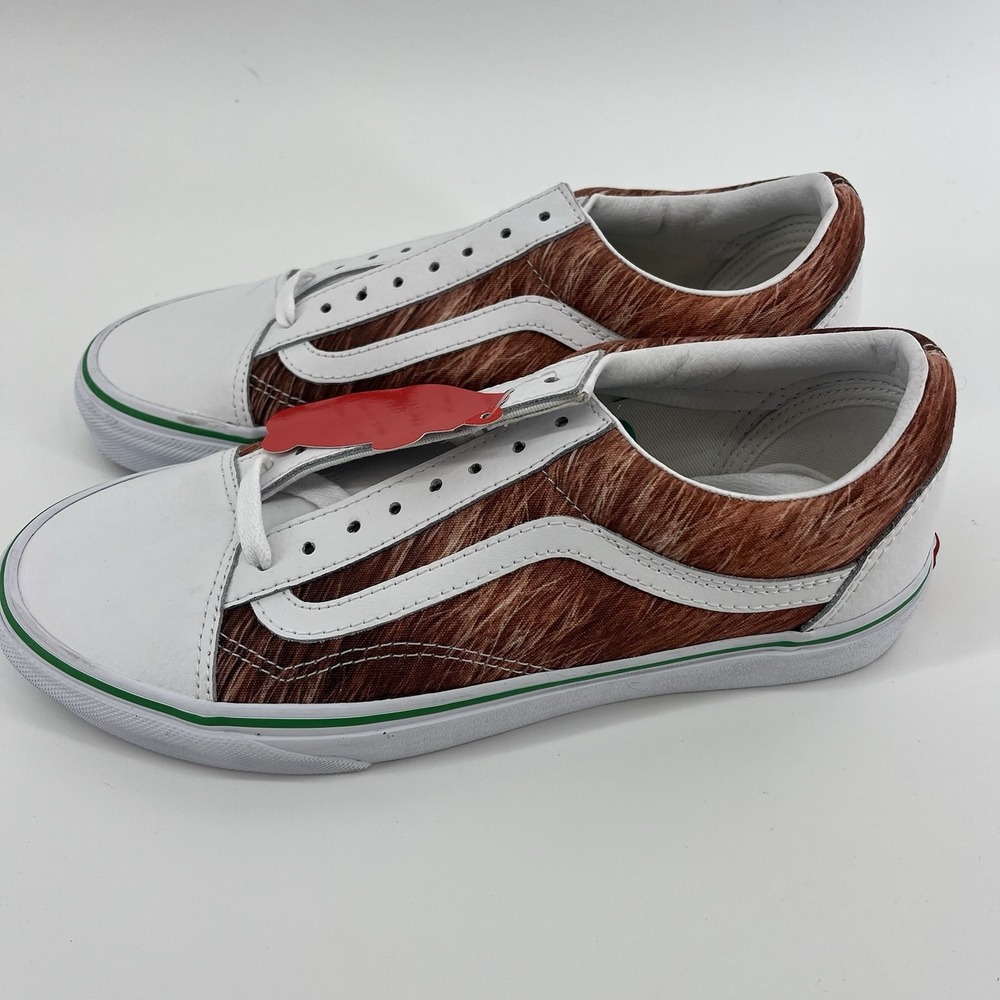 Vans Sneakers Brown‎ Women's 8 Men's 6.5 Hair Fur Barber